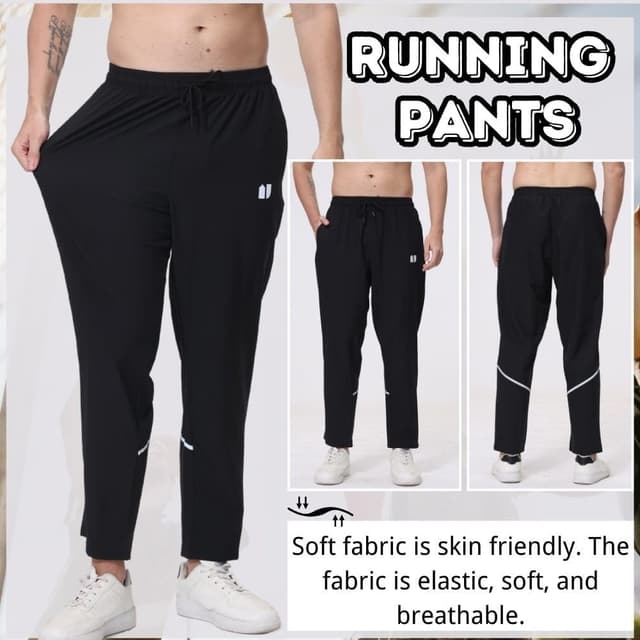 Detalle de Hpbygstae 3er-Set Herren Athletic Sweatpants – Lauf- & Jogginghose mit Reißverschlusstaschen