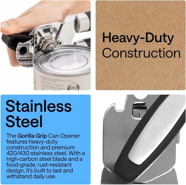 Detalle de GORILLA GRIP Heavy Duty Can Opener 7"