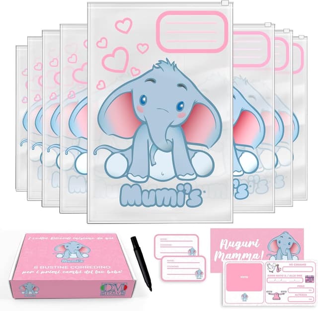 Imagen de Mumi's bustine corredino 38x25 con elefantino en OfertitasTOP