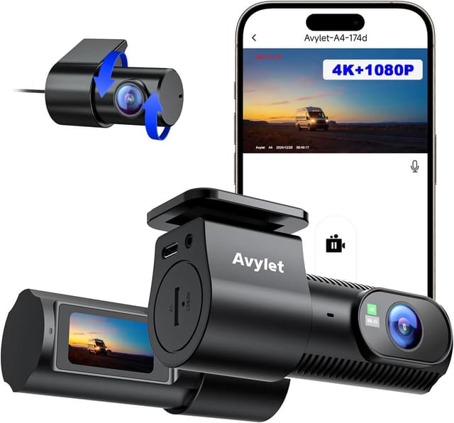 Imagen de Avylet Dash Cam Auto 4K doppia lente 170° en OfertitasTOP