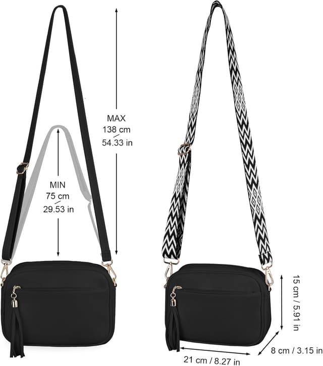 Thumbnail 6 de Kememo small faux leather cross body bag for women (adjustable wide strap)