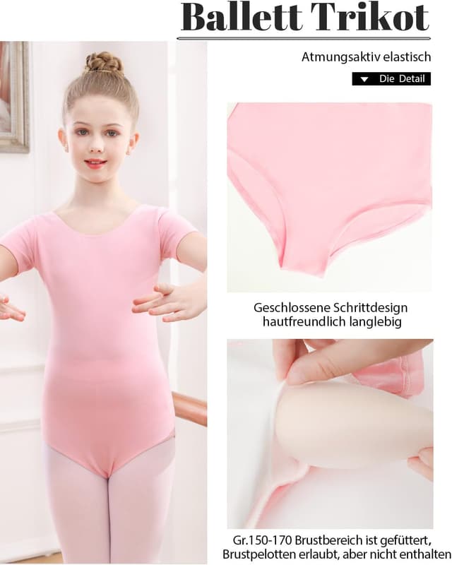 Detalle 2 de Kefiyis Body Danza Classica Cotone Taglia 110-170