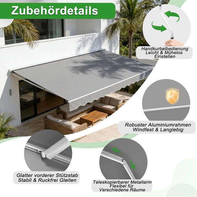 Thumbnail 6 de ACXIN Tenda da sole in alluminio 4 m x 3 m