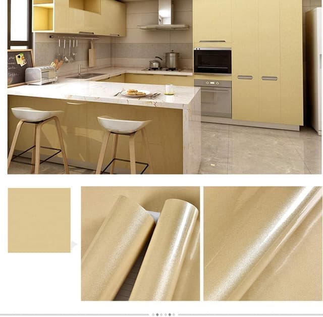 Detalle de Hode Klebefolie Rose Gold Glitzer (40 cm x 3 m) – glänzende, selbstklebende Vinyl-Möbelfolie zum Schutz und Dekor