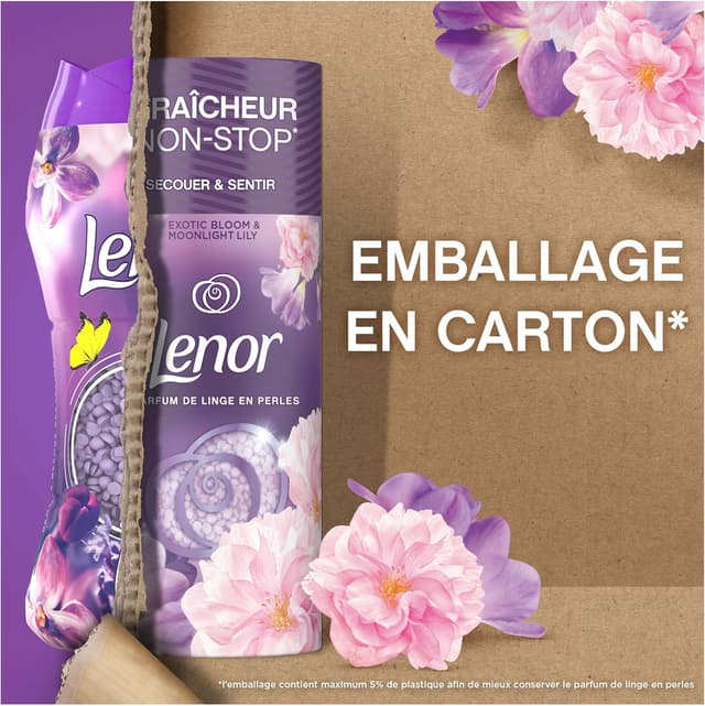Detalle de Lenor Parfum de Linge en Perles, 16 lavages, fraîcheur jusqu'à 12 semaines ⚙