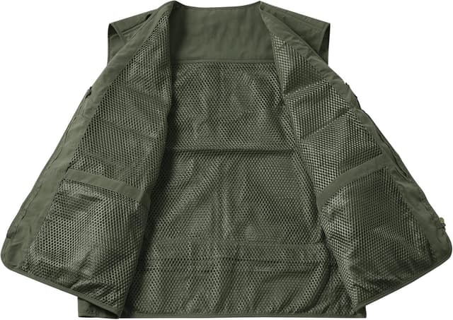 Detalle de Gilet de pêche YOUTHUP pour homme, léger et respirant avec 12 poches