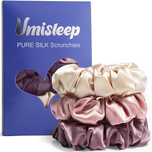 Imagen de Umisleep 3er Set Seiden Scrunchies 22 Momme en OfertitasTOP