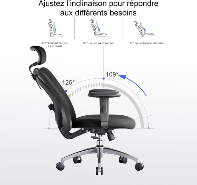 Thumbnail 5 de SIHOO Chaise de Bureau Ergonomique