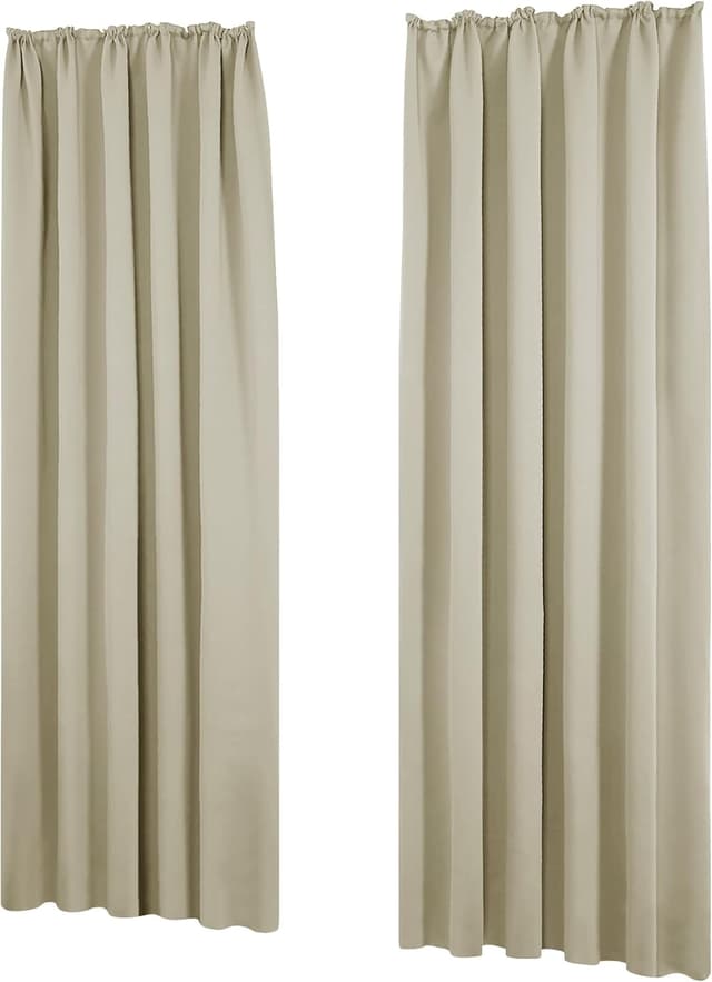 Detalle 2 de Deconovo Thermovorhang 260x140 cm Beige 2er Set