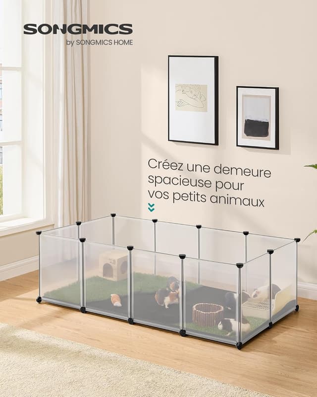 Thumbnail 1 de SONGMICS Enclos pour petits animaux 145 x 73 cm