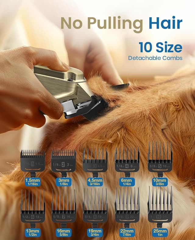 Detalle de Oneisall Dog Clippers for Thick Coats, Low Noise Rechargeable Cordless