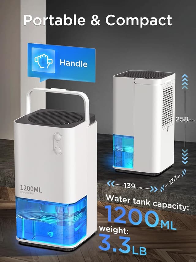 Thumbnail 6 de EasyAcc 1200 ml Deumidificatore portatile per casa 🏠