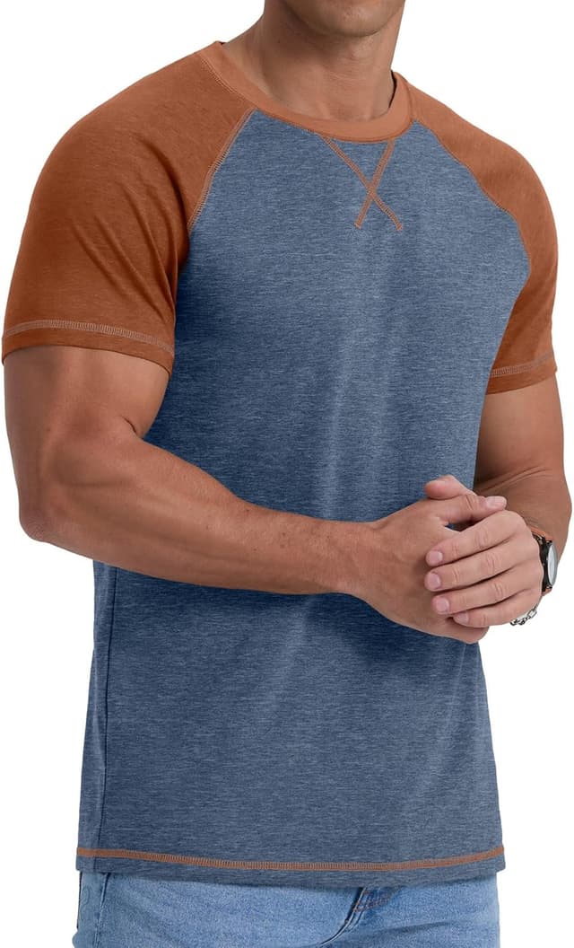 Detalle 2 de QIXING Herren T-Shirt Rundhals mit 30 °C
