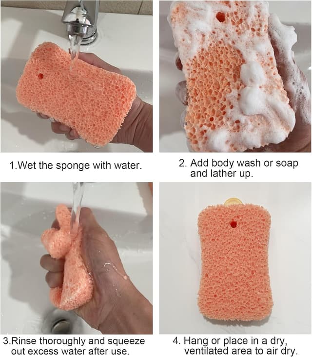 Thumbnail 2 de Bath Sponges 3-Pack Soft Exfoliating Shower Sponges for Deep Cleaning