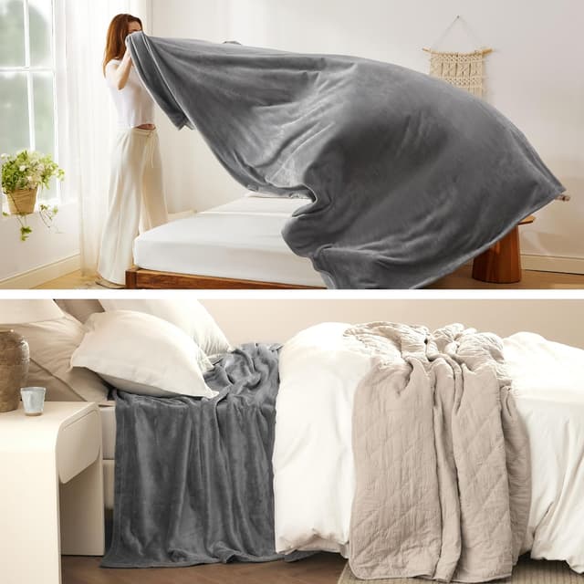 Detalle de Fleece blanket 220x240 cm for bed