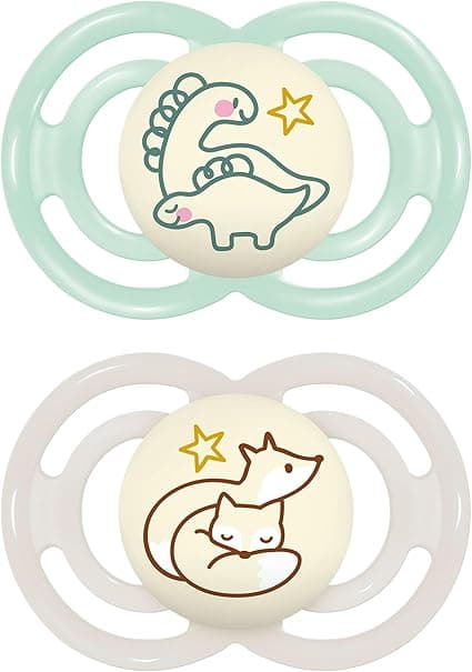 Imagen de MAM Chupete Brillante en la Oscuridad para +6 Meses 🌟 Pack 2 en OfertitasTOP
