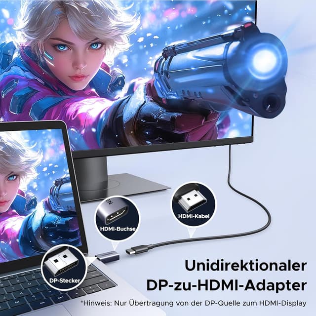 Thumbnail 4 de UGREEN DP-auf-HDMI Adapter 4K@30Hz, 2 Stück