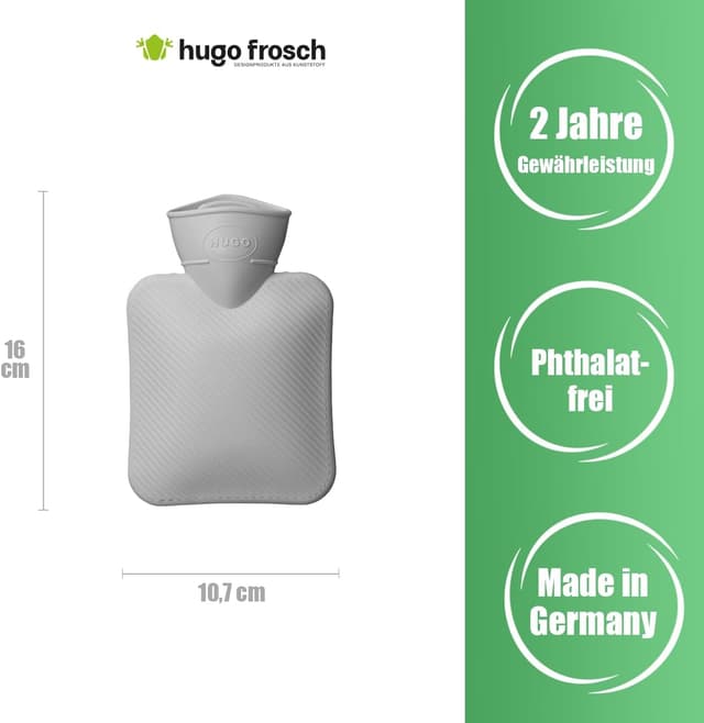 Detalle de HUGO FROSCH Mini-Wärmflasche 0,2 l im Löwen-Design