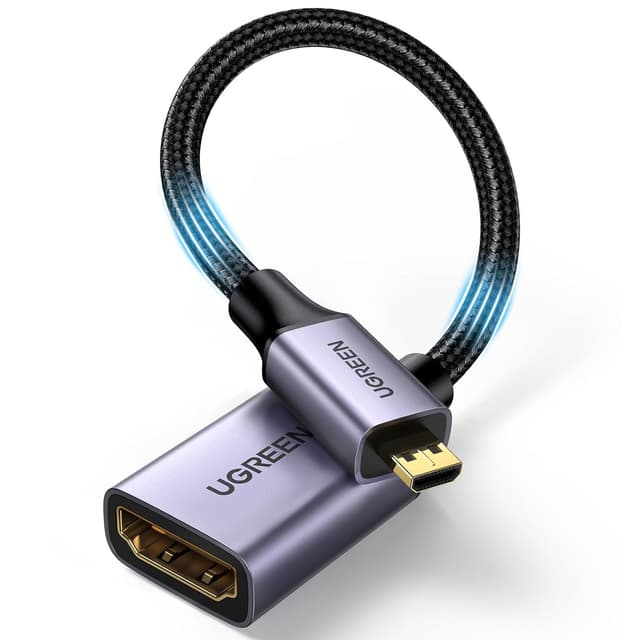 Detalle de UGREEN 4K Micro‑HDMI auf HDMI Adapter 25 cm