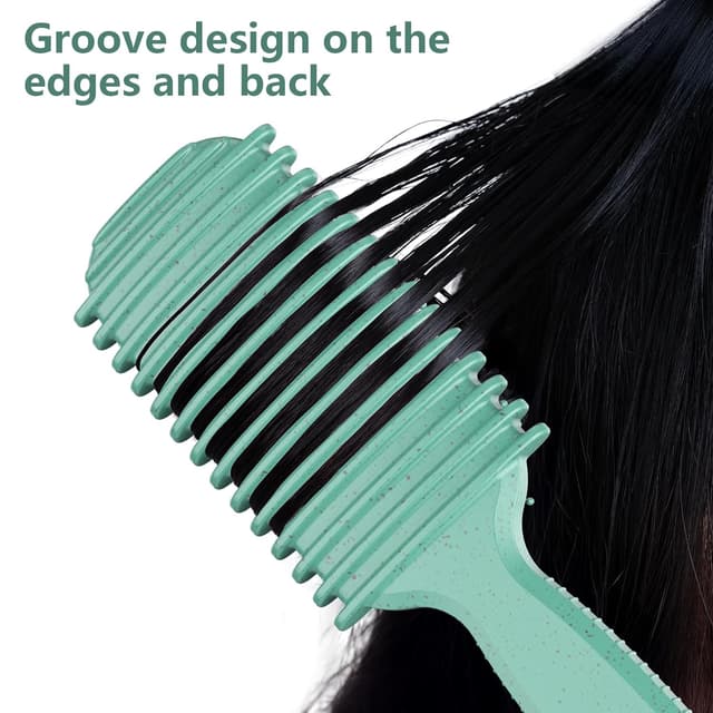 Thumbnail 6 de Curl Defining Brush (4-Piece Set) for Curly Hair, Slick Backs, and Combing/Styling in Green