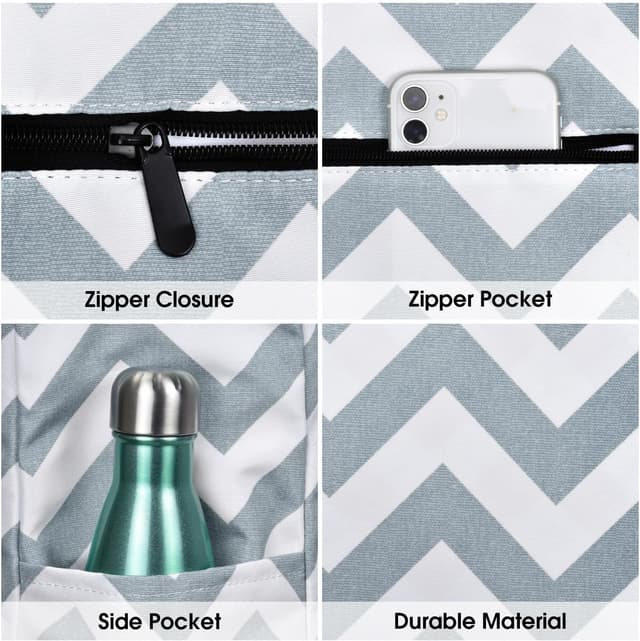 Detalle de oscaurt Strandtasche XXL Familie Shopper Tasche wasserdicht mit Reißverschluss