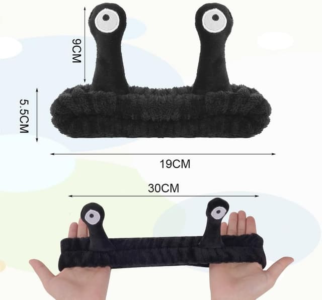 Detalle de LOPHE lot de 3 bandeaux de lavage visage en polaire corail doux (forme escargot)