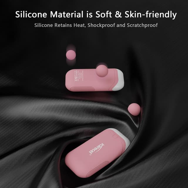 Detalle 2 de KARECEL Chauffe-mains rechargeable en silicone (lot de 2) 10 000 mAh, chauffe-par-dessus USB