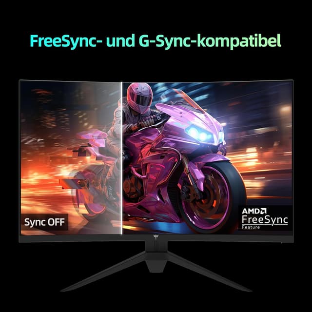 Detalle de KTC H32S17 monitor gaming curvo 32” 2K QHD 180Hz con HDR10 e sincronizzazione FreeSync/G-Sync