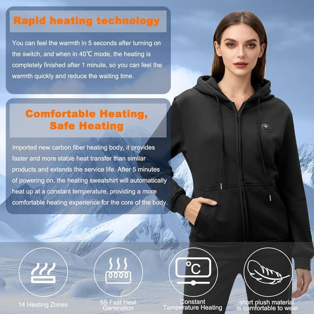 Thumbnail 3 de NEEMOSI Felpa Riscaldata Uomo 27000mAh