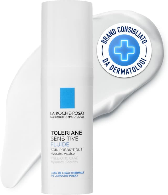 Detalle de La Roche-Posay Toleriane Sensitive Fluido idratante lenitivo e protettivo per pelli sensibili (senza profumo), 40 ml