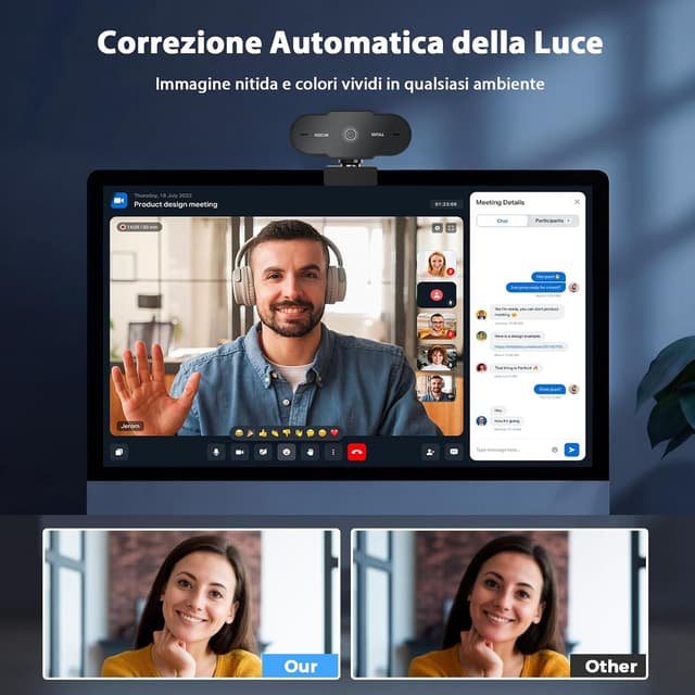 Thumbnail 6 de Veorkide Webcam PC Full HD 1080P