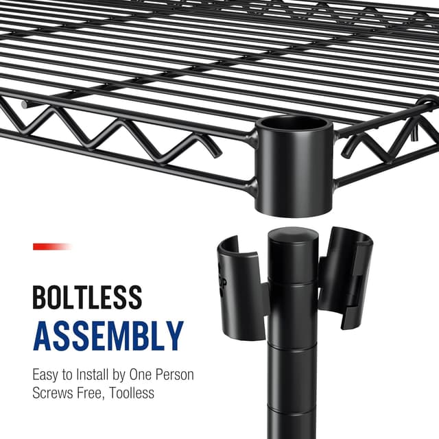 Thumbnail 6 de WORKPRO scaffali portaoggetti in metallo a 5 ripiani con ripiani regolabili