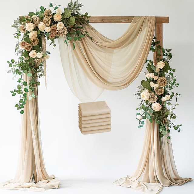 Detalle de Wokceer Wedding Arch Draping Fabric 6 Panels 20 ft 🎀