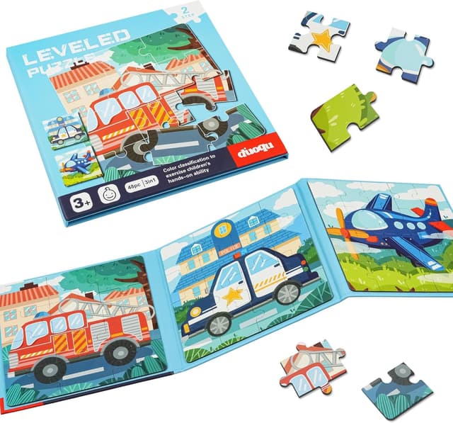 Detalle de Aolso Puzzle Magnetici Montessori per Bambini 3-7 Anni: puzzle animali magnetico da viaggio