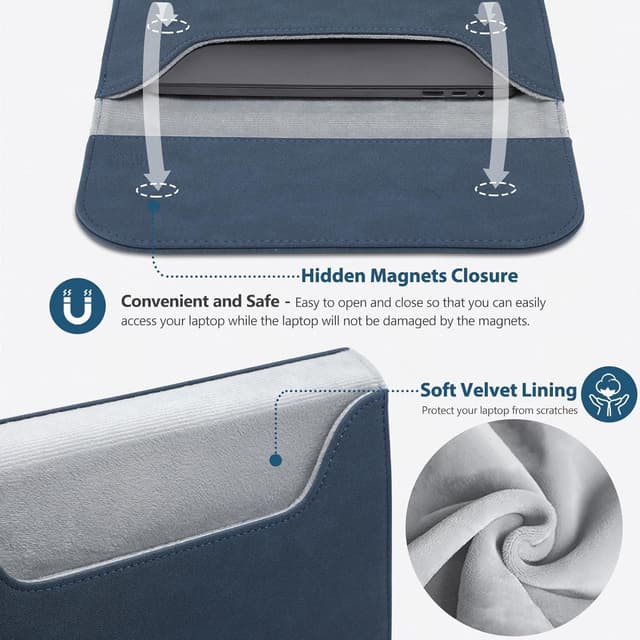 Detalle 2 de HYZUO laptop sleeve case 12.4 x 9.05in