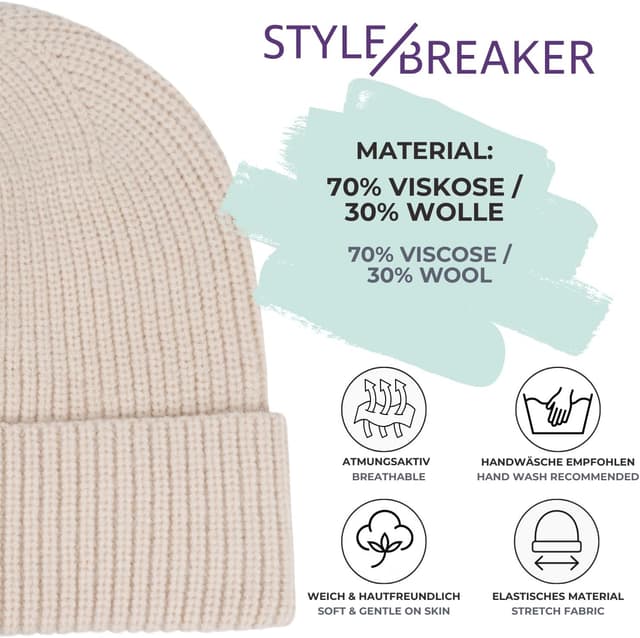 Thumbnail 2 de styleBREAKER Bonnet tricot fin One Size
