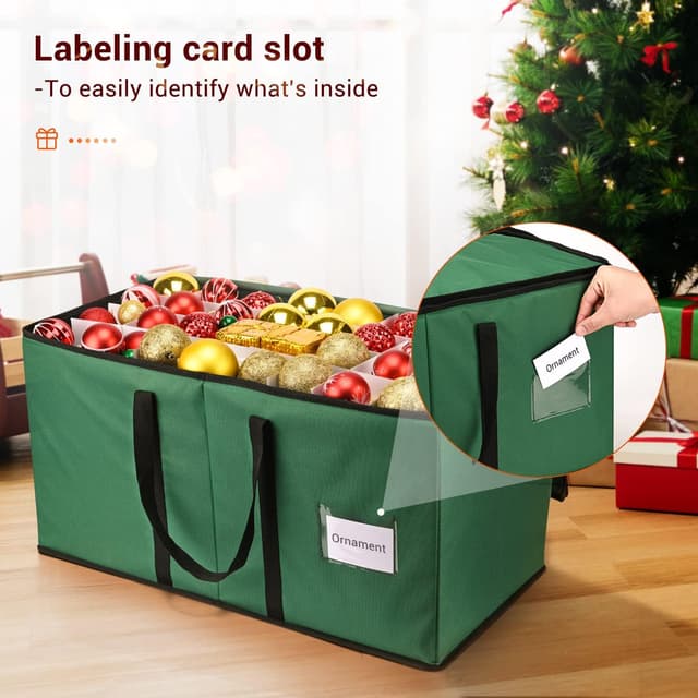 Thumbnail 5 de Mrrihand Christmas Ornament Storage Box 128