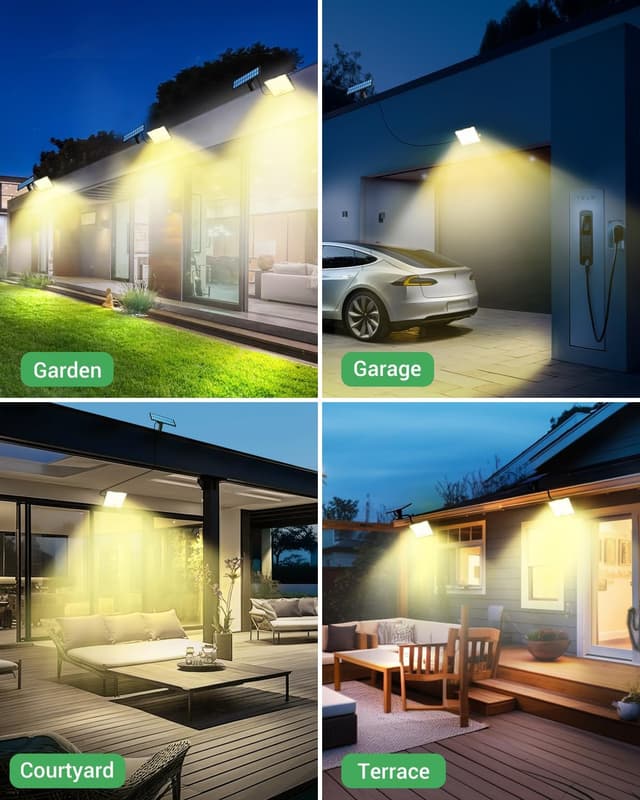 Thumbnail 6 de LOTMOS 2er-Set Solarlampen für außen mit Bewegungsmelder, LED-Außenleuchte IP65 & 3 Modi inkl. Fernbedienung