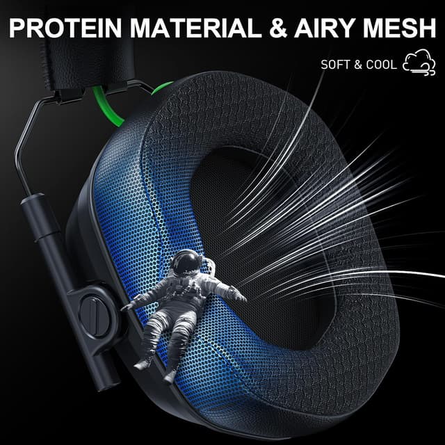 Detalle de SKAPENDY VK81 Wireless Gaming Headset for PS5, PS4, PC & Switch (2.4 GHz + Bluetooth, 20 ms latency, ENC mic)