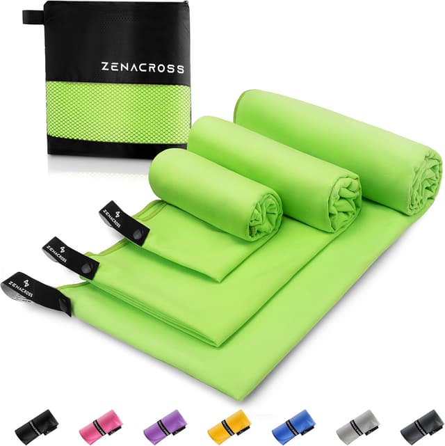 Thumbnail 6 de ZENACROSS Zenacross Asciugamano Palestra (Set di 3) in microfibra con borsa per trasporto