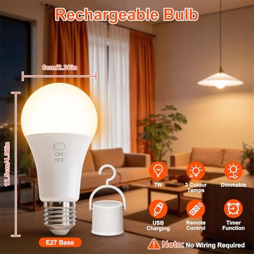 Detalle 2 de Ketom 7 W Bombilla Recargable E27