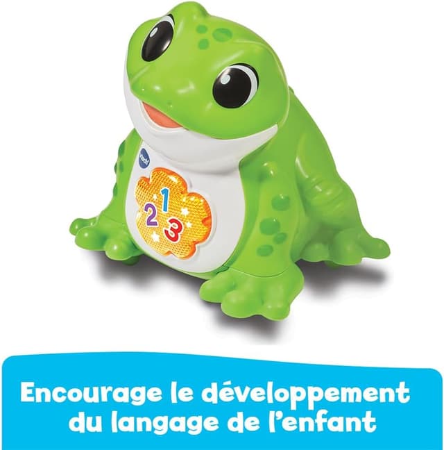 Detalle de VTech Pop, Ma Grenouille Hop Hop – grenouille sauteuse interactive qui chante et bouge (dès 1 an)