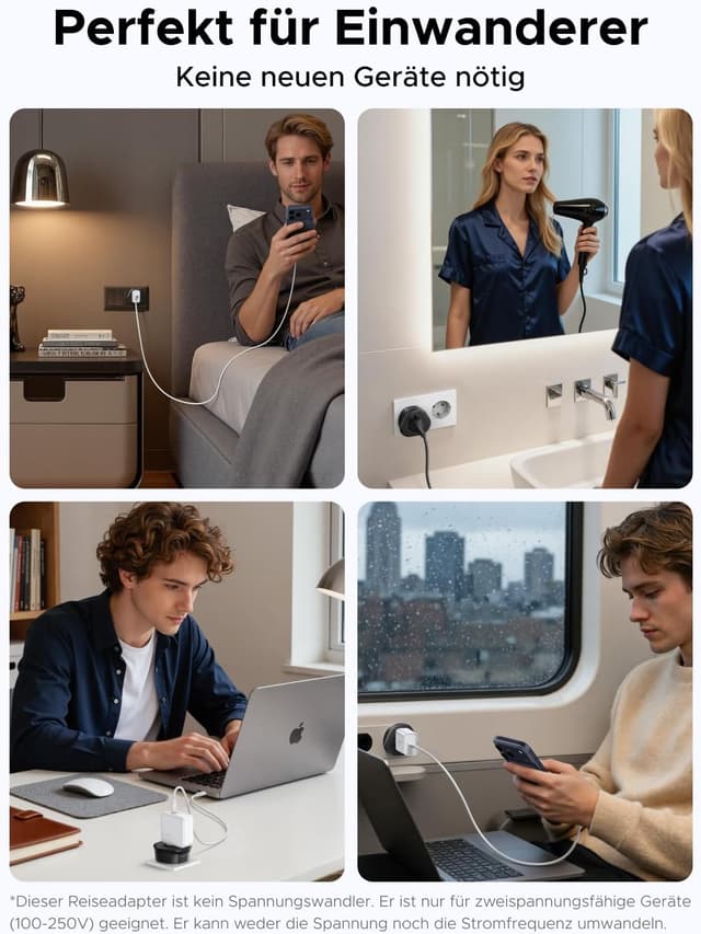 Thumbnail 2 de UGREEN Universal Reiseadapter 2300W đ