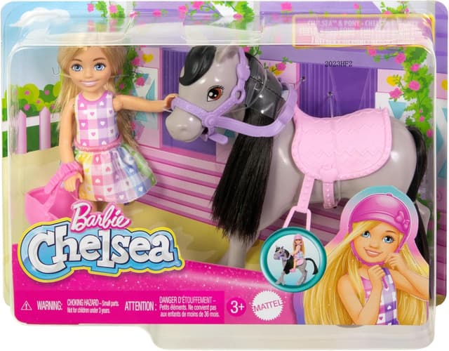 Thumbnail 5 de Barbie Chelsea e Pony HTK29, set con cavallo