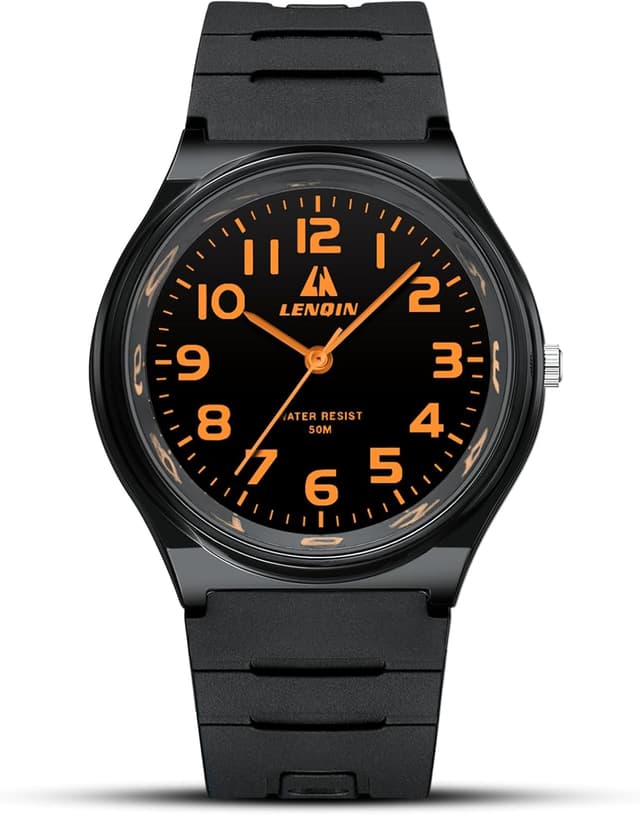 Thumbnail 6 de LN LENQIN men’s analog quartz watch with silicone strap – 30M waterproof fashion style