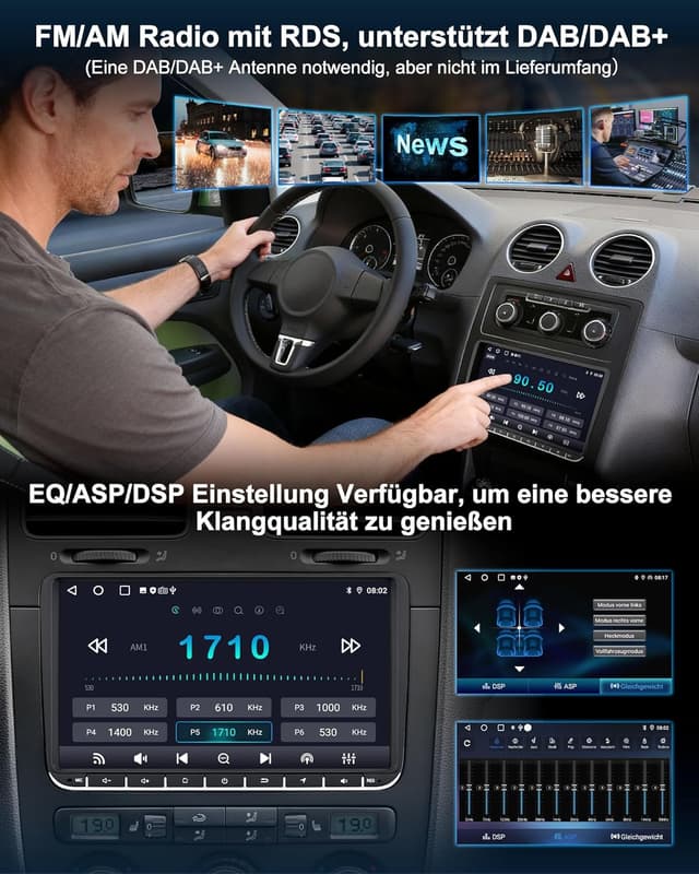 Thumbnail 4 de VW Autoradio 9 Zoll 2+64GB für Golf 5–6