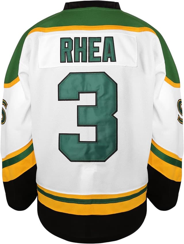Detalle de 3 Ross The BOSS Rhea Men’s Hockey Jersey (St. John’s Shamrocks) in White/Green/Black