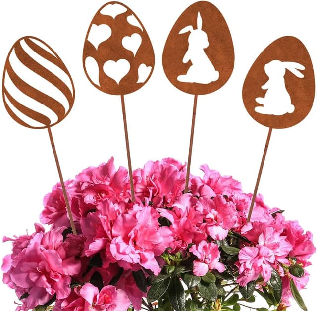 Thumbnail 4 de Oster Eier Gartenstecker aus Edelrost 10 cm