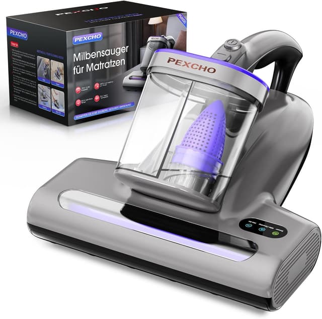 Detalle de PEXCHO PM600 Milbensauger mit UV-Licht, 500 W für Matratzen, Teppiche & Sofas