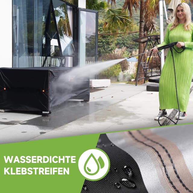 Detalle de Enzeno Abdeckung Gartenmöbel wasserdicht 190x140x90 cm